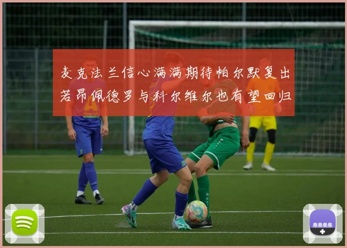 麦克法兰信心满满期待帕尔默复出若昂佩德罗与科尔维尔也有望回归
